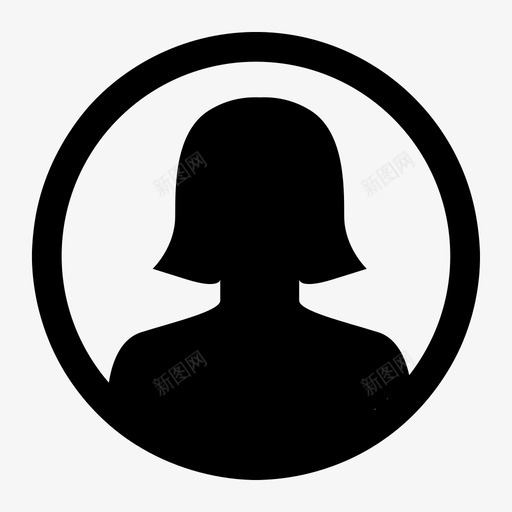 默认头像女svg_新图网 https://ixintu.com 默认 头像