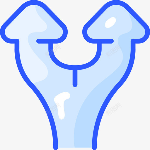 分裂箭头99蓝色svg_新图网 https://ixintu.com 分裂 箭头 蓝色