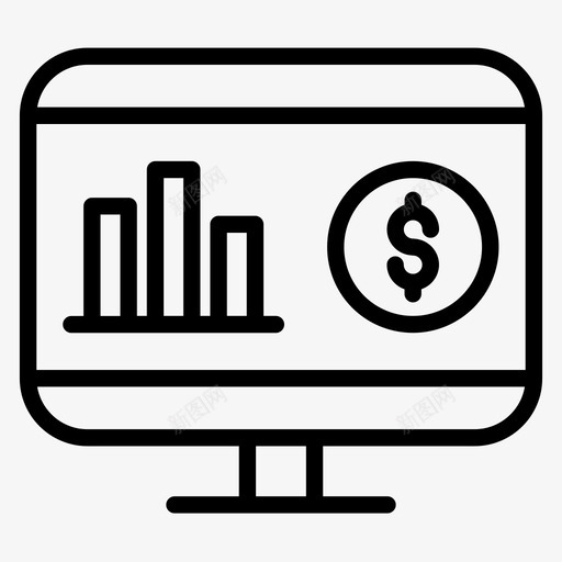 收益分析财务svg_新图网 https://ixintu.com 分析 财务 收益 研究 线图 图标