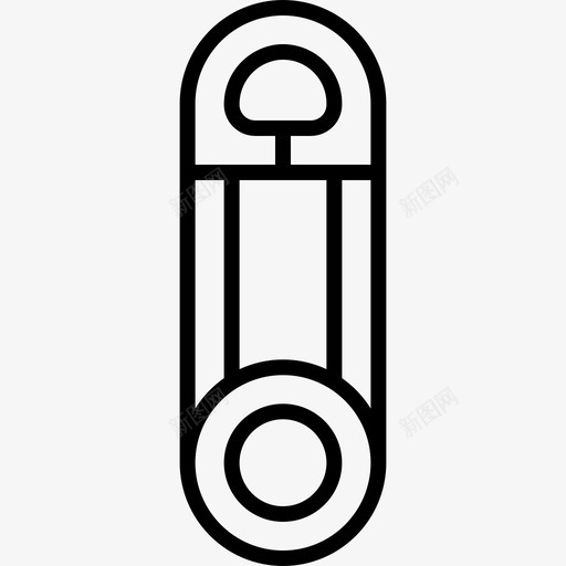 安全别针针织16线性svg_新图网 https://ixintu.com 安全别针 针织 线性