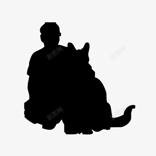 人犬合影svg_新图网 https://ixintu.com 人犬 合影