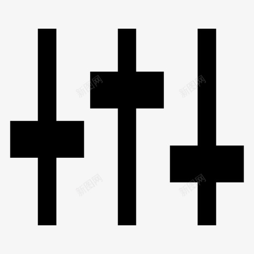 滑块符号信号svg_新图网 https://ixintu.com 滑块 符号 信号 设置 首选项 加号 选项 混音 均衡器 交叉 系统