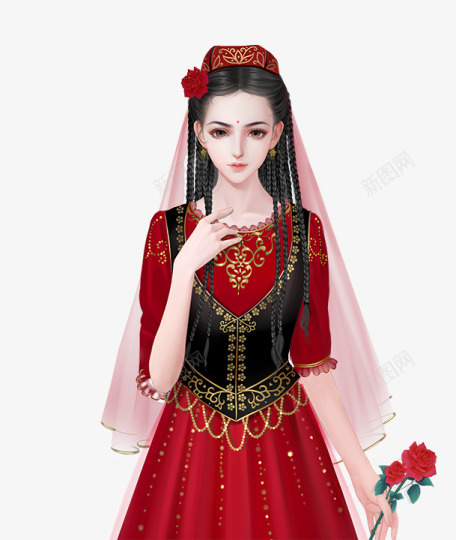 新疆姑娘png免抠素材_新图网 https://ixintu.com 新疆 姑娘