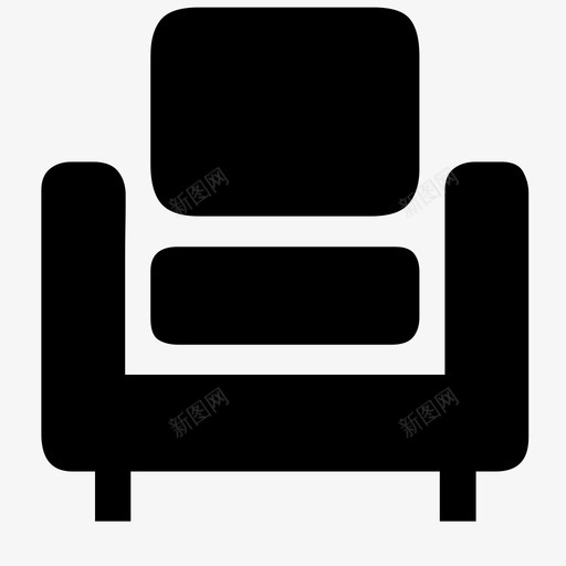 沙发svg_新图网 https://ixintu.com 沙发 坐具 布艺沙发