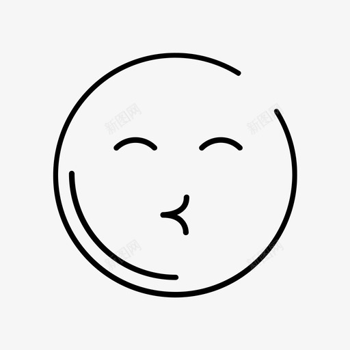 吻面部表情感觉svg_新图网 https://ixintu.com 表情 面部 吻脸 情绪 感觉 啄吻