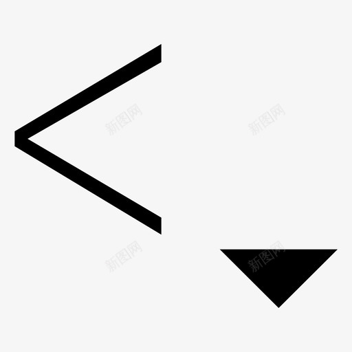 icon小于号带箭头svg_新图网 https://ixintu.com 小于 号带 箭头