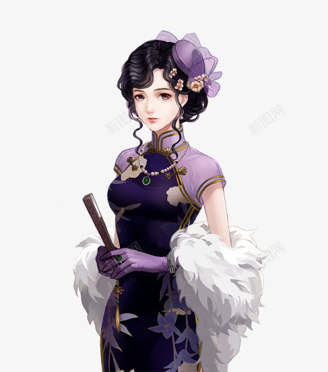 旧上海贵妇png免抠素材_新图网 https://ixintu.com 上海 贵妇