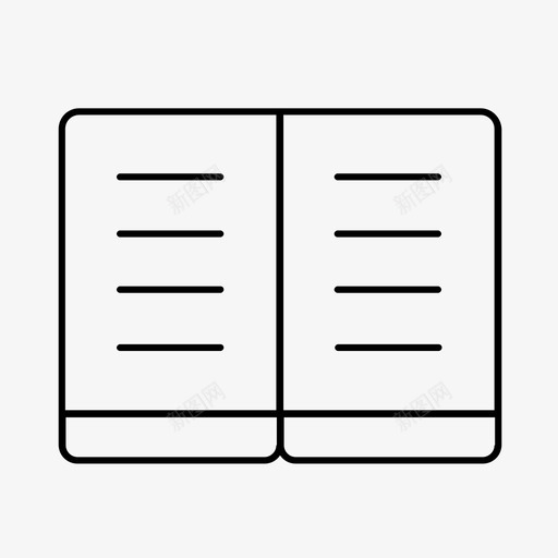 书籍办公室有机svg_新图网 https://ixintu.com 细线 圆形 书籍 办公室 有机 圆角 光滑 工作室 材料 基本 用户界面