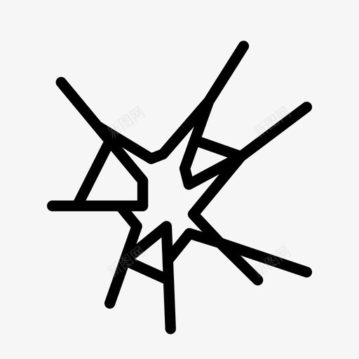 碎玻璃盾牌安全svg_新图网 https://ixintu.com 玻璃 盾牌 安全防护 弹孔 窗户 保安