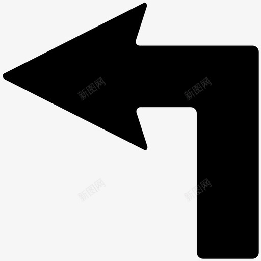 左箭头方向svg_新图网 https://ixintu.com 左转 箭头 方向 方向左 向左 前方