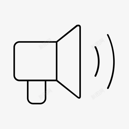 扩音器办公室有机svg_新图网 https://ixintu.com 细线 圆形 扩音器 办公室 有机 圆角 光滑 工作室 材料 基本 用户界面
