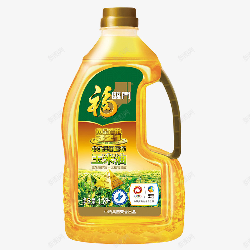 福临门黄金产地玉米油1png免抠素材_新图网 https://ixintu.com 福临门 黄金 产地 玉米油
