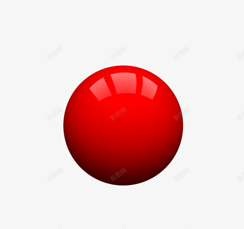 c4d立体球红色反光png免抠素材_新图网 https://ixintu.com 立体 红色 反光
