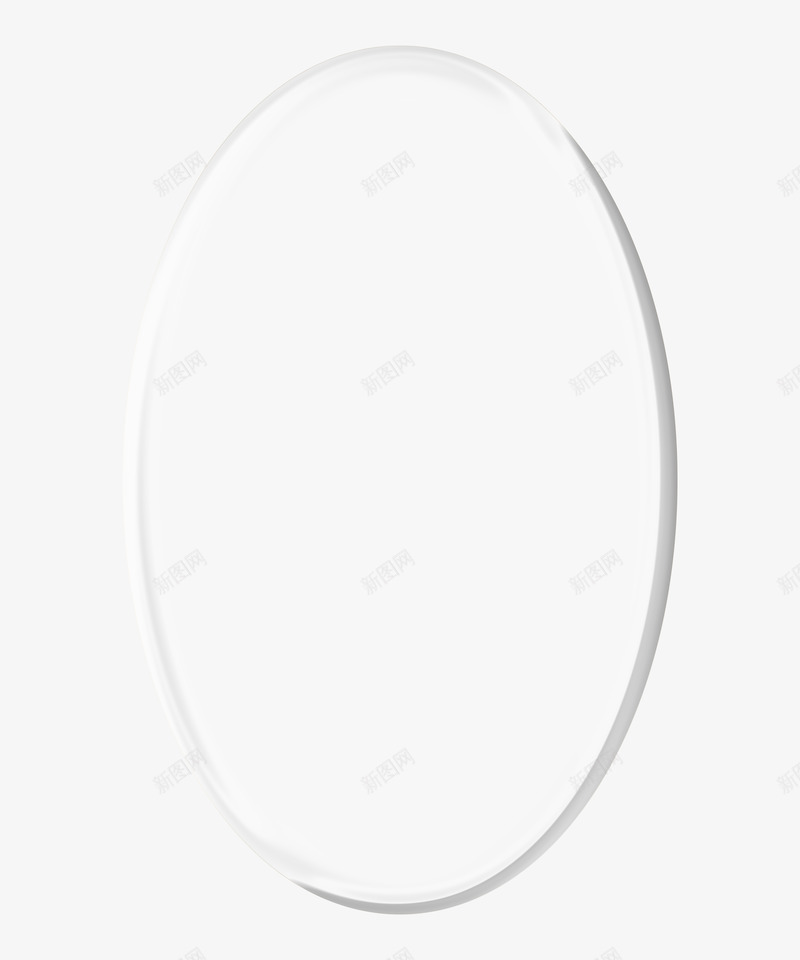 椭圆形透明玻璃插画png免抠素材_新图网 https://ixintu.com 椭圆形 透明 玻璃 插画