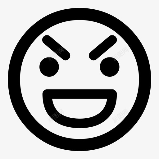 邪恶的笑容愤怒表情符号svg_新图网 https://ixintu.com 邪恶 笑容 笑脸 愤怒 表情 符号 咧嘴 愁眉苦脸 圆形