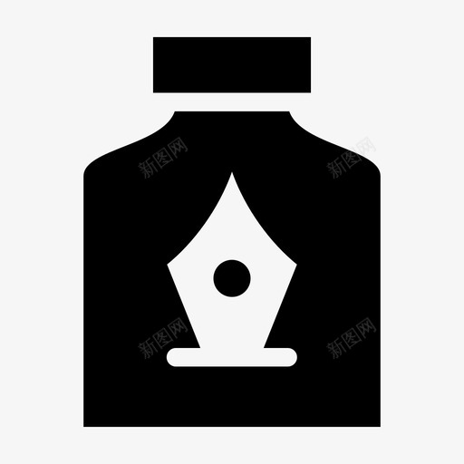 墨水瓶经文书写svg_新图网 https://ixintu.com 墨水瓶 经文 书写 学校 填充