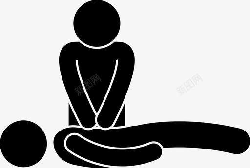 心肺复苏急救救生svg_新图网 https://ixintu.com 急救 心肺 复苏 救生 医疗 泵胸 受伤