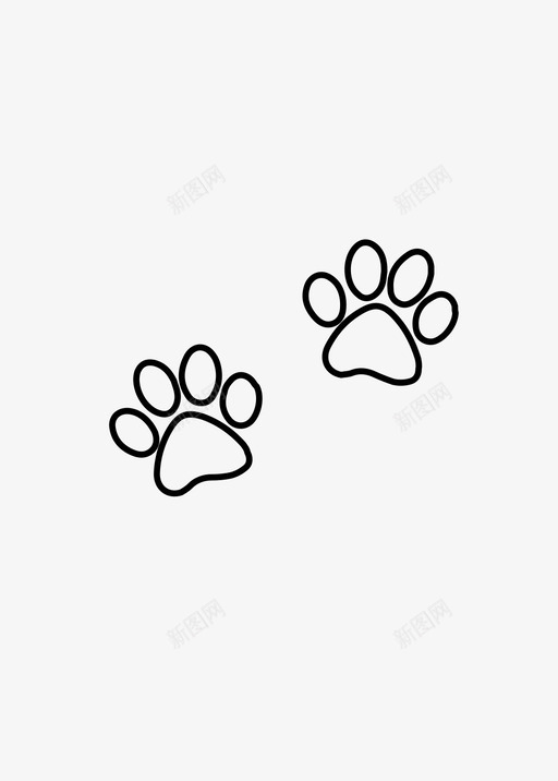 动物爪可爱脚svg_新图网 https://ixintu.com 动物 可爱 宠物 脚印