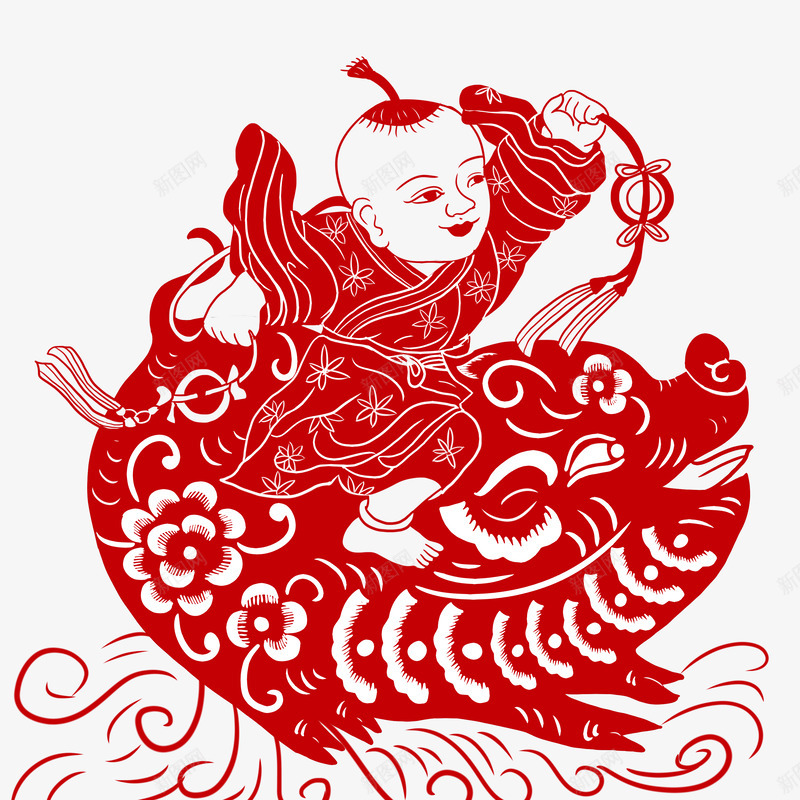 手剪纸中国风png免抠素材_新图网 https://ixintu.com 剪纸 中国 国风