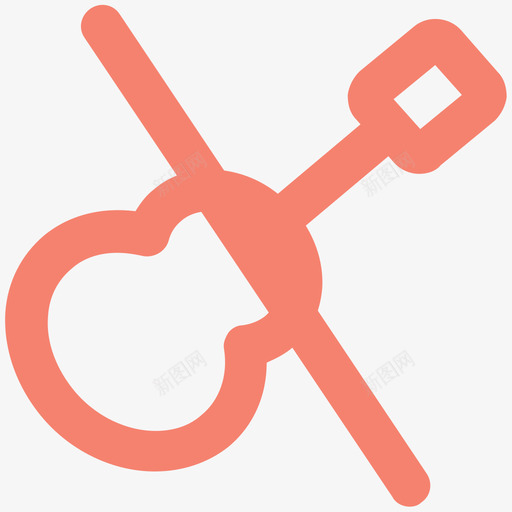 吉他音乐加粗线条图标svg_新图网 https://ixintu.com 吉他 音乐 加粗 粗线条 图标