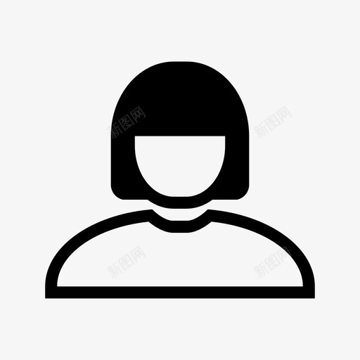 用户女人头发线条svg_新图网 https://ixintu.com 用户 女人 头发 线条 集合
