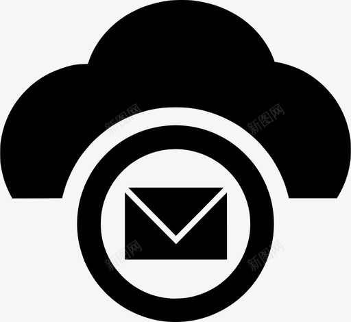 云消息电子邮件信封svg_新图网 https://ixintu.com 消息 电子邮件 信封 远程 服务器