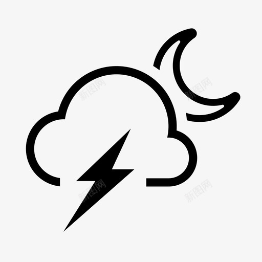 雷声之夜雷鸣之夜气候svg_新图网 https://ixintu.com 之夜 气候 雷声 雷鸣 降雨 雨伞 天气