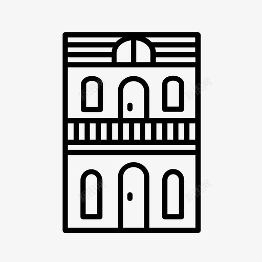 露台建筑物住宅svg_新图网 https://ixintu.com 住宅 露台 建筑物