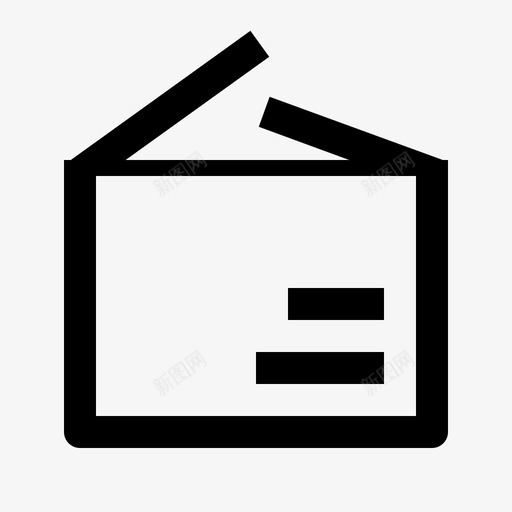03拆包裹取件线性svg_新图网 https://ixintu.com 包裹 取件 线性