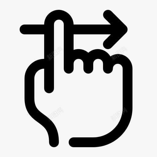 向右滑动手指手svg_新图网 https://ixintu.com 向右 滑动 动手 指手 单手指 手指 手势