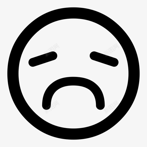 悲伤笑脸情绪svg_新图网 https://ixintu.com 笑脸 情绪 表情 符号 悲伤 注意力 活动 动作 圆圈