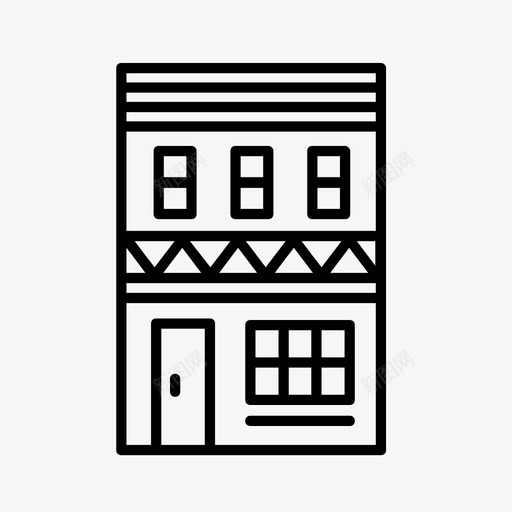 露台建筑物住宅svg_新图网 https://ixintu.com 住宅 露台 建筑物