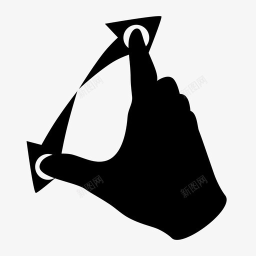 手势双指放大svg_新图网 https://ixintu.com 双指 名片 微视 手势 手势双指缩放 放大