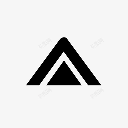上箭头顶部对称svg_新图网 https://ixintu.com 箭头 头上 顶部 对称 形状 轮廓山 方向 山谷