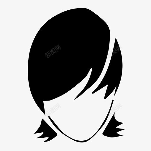 emo时尚发型svg_新图网 https://ixintu.com 时尚发型 发型 时尚