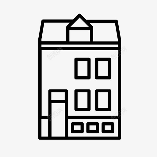 露台屋楼房住宅svg_新图网 https://ixintu.com 露台 住宅 楼房