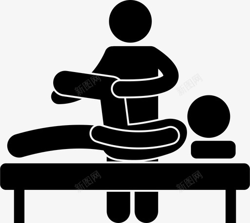 理疗检查脊椎按摩师svg_新图网 https://ixintu.com 理疗 脊椎 按摩师 检查 医生 病人 按摩