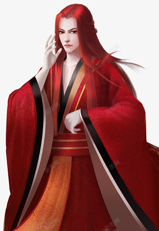 红衣男子古风png免抠素材_新图网 https://ixintu.com 红衣 男子 古风