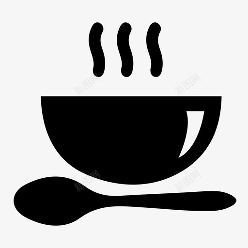 汤肉汤食物svg_新图网 https://ixintu.com 食物 汤肉汤 肉汤 勺子 蔬菜 图标