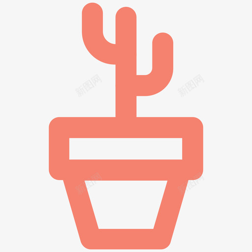 仙人掌植物大自然大胆的线条图标svg_新图网 https://ixintu.com 仙人掌 植物 大自然 大胆 线条 图标