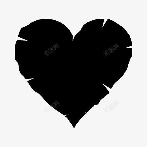 心符号粗糙svg_新图网 https://ixintu.com 符号 粗糙 表示 向前 破裂 破碎 添加 石头