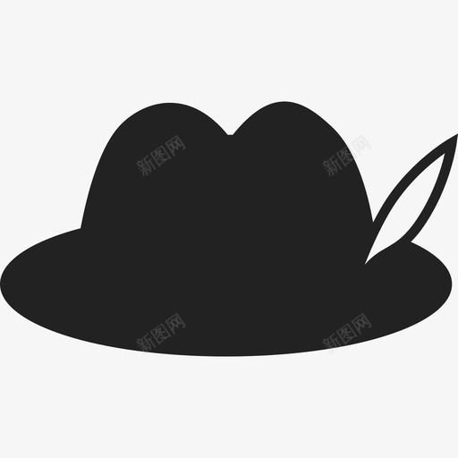 带小羽毛的德国帽子时尚ios7套装填充2svg_新图网 https://ixintu.com 带小 羽毛 德国 帽子 时尚 套装 填充