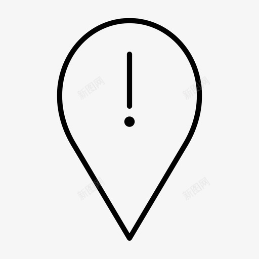 警告地图图钉警告注意svg_新图网 https://ixintu.com 警告 地图 图钉 注意