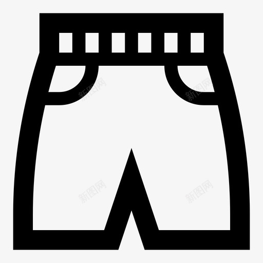 短裤下装衣服svg_新图网 https://ixintu.com 衣服 口袋 短裤 下装 裤子 夏天