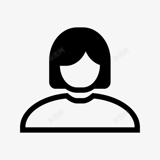 用户女人头发线条svg_新图网 https://ixintu.com 用户 女人 头发 线条 集合