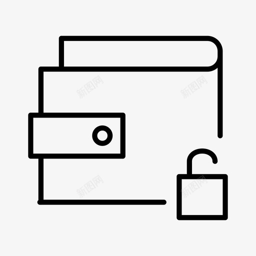 打开钱包打开挂锁svg_新图网 https://ixintu.com 打开 钱包 挂锁