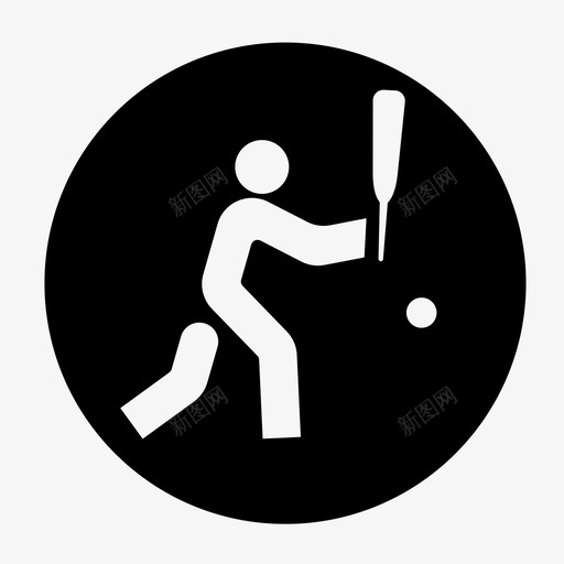 棒球比赛板球svg_新图网 https://ixintu.com 游戏 运动 棒球 比赛 板球