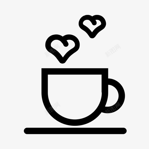 爱之杯情人节svg_新图网 https://ixintu.com 爱之 情人节