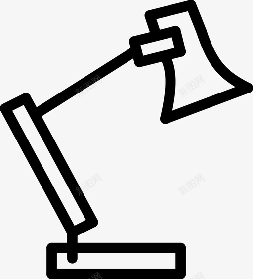 台灯办公灯灯具轮廓集svg_新图网 https://ixintu.com 台灯 办公 灯具 轮廓