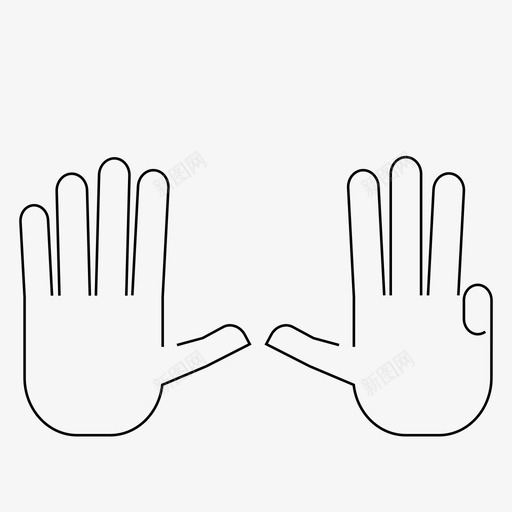 九数量手指svg_新图网 https://ixintu.com 数量 数字 手指 指手